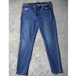 Lucky Brand Mid Rise Skinny Jeans Ava Blue Wash Women Size 10 30 Regular